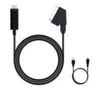 Mcbazel Cavo Convertitore SCART a HDMI con Selettore 720P/1080P - Adattatore Video e Audio per Lettori DVD, Videoregistratori VHS, Ricevitori e Console per TV/Monitor - Cavo di Alimentazione USB Inclu