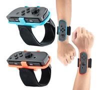 Mcbazel Cinturino da Polso Regolabile per Controller Joy-Con di NS Switch/Switch OLED, Fascia da Polso Regolabile per Accessori di Gioco Just Dance per Adulti e Bambini No Switch 2-1 Paio