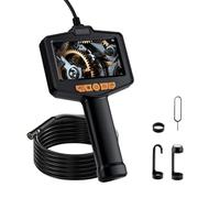 Mcbazel Endoscopio con Luce, 8mm Dual Lens Telecamera Ispezione con Schermo IPS da 4,3 Pollici 1080P HD, Telecamera Endoscopica IP67 Impermeabile con Zoom 3x, 8 LED Regolabili, Cavo Semirigido 5M