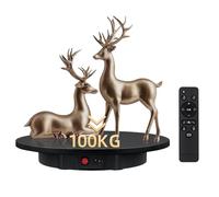 Mcbazel Espositore Giradischi Elettrico 360 Fotografia Professionale Espositore 42CM 100KG, Giradischi Rotante Motorizzato Automatico Espositore Rotante a 360 Gradi per Video/Gioielli/Orologi - Nero