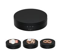 Mcbazel - Espositore Girevole a 360°, Girevole Elettrico da 4,6", Piatto Girevole Elettrico 3KG a Basso Rumore per Gioielli, Prodotti per Fotografia, Orologi, Tazze, ecc. - Nero