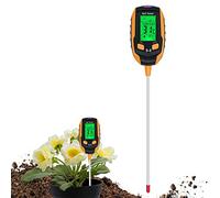 Mcbazel Misuratore del Suolo Digitale 5 in 1 per Piante,Tester del Terreno con PH/Temperatura/umidità/Luce/umidità Ambientale, per Giardinaggio, Prato, Agricoltura e Piante da Esterno -S2