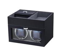 Mcbazel Multifunzionale Scatola Carica Orologio per 2 Orologi,Orologi Automatici Display LED Luce Scatola di Carica dell'Orologio Gioielli con Motore Silenzioso 1 Modalità di Rotazione - Grigio