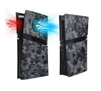 Mcbazel Pannello laterale di ricambio con copertura della facciata e ventola per fessura di raffreddamento per PS5 Pro Digital Edition - Camouflage (Non compatibile con PS5/Slim)