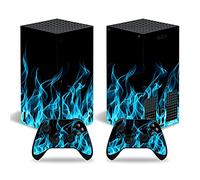 Mcbazel Pattern Series Skin Sticker Housse de protection Skin Case pour Xbox Series X Console e Controllore - Fiamma blu