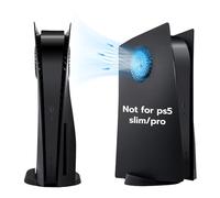 Mcbazel Placche PS5 con Slot di Raffreddamento, Piastra di Ricambio Antigraffio e Antipolvere per PS5 Disc Edition - Nero (Non compatibile con PS5 Slim/Pro)