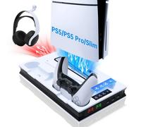 Mcbazel PS5/PS5 Pro/PS5 Slim supporto verticale con ventola di raffreddamento...
