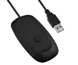Mcbazel Ricevitore Wireless Gaming per Xbox 360/PC Gaming/Windows10/11/8/7 Adattatore USB 2.0 per Desktop Supporta Controller e Cuffie Senza Fili Plug & Play Portata 9 Metri-Nero