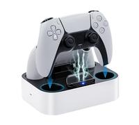 Mcbazel Stazione di ricarica PS5 Controller, PS5 Caricabatterie Doppia di Ricarica Protezione contro il Surriscaldamento, Stazione di Ricarica Tripla Protezione con Indicatore LED per PlayStation 5