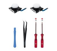 Mcbazel Switch Joycon 3D Joystick Analogico di Ricambio con Kit di Strumenti di Riparazione Ricambi Joycon per NS Switch/Switch OLED Joy-Con/Switch Lite Non per Switch 2 - Bianco