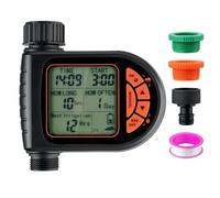 Mcbazel Timer Irrigazione da Rubinetto, 8 Programmi e Sensore Pioggia | Centralina Irrigazione con Timer LCD, Modalita Manuale, Attacchi 1/2 e 3/4 Pollice, Filtro e Blocco Bambini