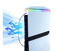 Mcbazel Ventilatore Superiore di Raffreddamento per PS5 Pro Base di RGB DIY e Funzione di Memoria, Accessori Protettivi Antipolvere Porta USB per Ricarica/Trasferimento Dati per PS5 Pro Disc & Digital