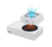 Mcbazel Ventola di Raffreddamento per Xbox Series S, Display a LED RGB, a Basso Rumore, 2 Porte USB Aggiuntive, Ventola di Raffreddamento Esterna a 3 Livelli per Console Xbox Series S