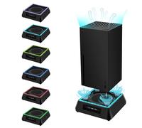 Mcbazel Xbox Series X Ventola di Raffreddamento Xbox Serie X Supporto di Raffreddamento Base con Luce RGB/Funzione di Raffreddamento Regolabile/Indicatore LED/Porte USB 3.0/USB 2.0 per Xbox Series X
