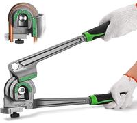 McbeAn Piegatubi per Tubi, Utensile Piegatubi per Tubi in Rame E Alluminio da 1/4", 3/8", 1/2", Macchina Piegatubi per Tubi HVAC a 180°, per Aria Condizionata HVAC, Frigorifero, Tubi Acqua Gas