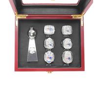 MCBEAN Replica del Set di Anelli del Campionato di 6 Anni dei New England Patriots - Oggetti da Collezione Souvenir del Super Bowl, Regali di Rugby per Uomini