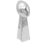 MCBEAN Replica del Trofeo di Fantasy Football in Cromato - Souvenir da Collezione Rugby Super Bowl per Decorazione da Scrivania, Regalo Perfetto per i Fan,24cm