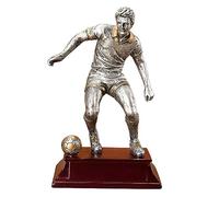 MCBEAN Trofeo di Calcio Premio miglior attaccante difensore MVP Scultura di Dribbling Gioco di Calcio Varsity Personalizza trofei Display a Tema Ornamento per scrivania da Ufficio