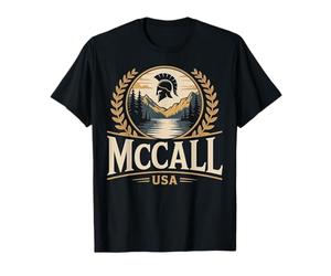 McCall Idaho Classic Spartan Casco Mountain Memento Maglietta