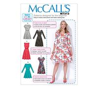 McCall' s Patterns 7313 B5 Taglie 8 - 16 Misses/Abiti da Donna, Multicolore
