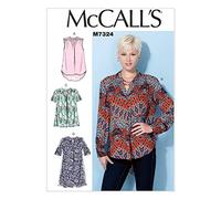 McCall' s Patterns 7324 E5 Taglie 14 - 22 Misses Top e Tunica, Multicolore