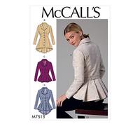 McCall' s Patterns 7513 E5 - Cartamodello, per Giacche da Donna, Taglie 14 - 22, Multi/Colore