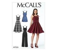 McCall' s Patterns 7626 AX5, Vestiti da Donna, Cintura, Pagliaccetto e Tuta, Multicolore
