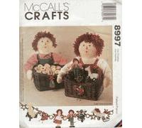 Mccalls 9897 Sewing Pattern for Raggedy Ann & Andy Gift Baskets Centerpiece Ornaments Stockings Christmas Garland