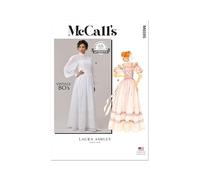 McCall's Cartamodello M8595A per abito da donna, sottoveste e fusciacca di Laura Ashley A (6-8-10-12-14-16)