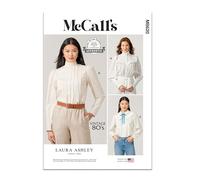 McCall's Cartamodello M8620A per camicette da donna di Laura Ashley A (38-42-46)