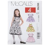 McCall's M5797 - Cartamodello da Cucito per Vestito da Bambina in 4 Varianti, alla Moda, Istruzioni in Inglese/Tedesco MC 5793 CDD(2-5) Deutsche Größe 92-116