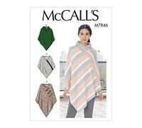 McCall's M7846Z-Cartamodello per poncho da donna, taglie 48-54 McCall Pattern L-XL, Misura unica