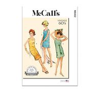 MCCALLS M8402A - Abito da donna in due lunghezze, con tre scollature a scelta (S-M-L)