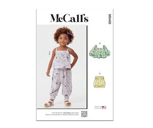 McCall's M8488A - Cartamodello per top, pantaloncini e pantaloni, per bambini, codice M8488, taglie 1/2-1-2-3-4