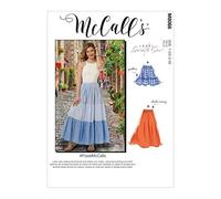 McCall's McCalls Pattern M8066ZZ Misses' Pull-On Gathered Skirts with Tier And Length Variations ZZ (LRG-XLG-XXL) M8066ZZ-Gonna da Donna con Varianti a Livello e Lunghezza, Vario