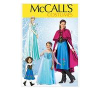 McCall's Modelli di Vestiti per Bambini, Chiffon Georgette, Bianco, Kids [(3-4) - (5-6) - (7-8) - (10-12) - (14)]