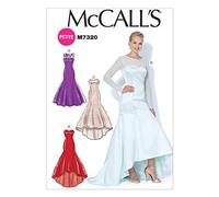 McCall's Patterns 7320 Miss Petite Abiti, Taglie 46-54, Rete, Multicolore, E5 (46-48-50-52)