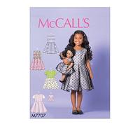 Mccall's Patterns Cartamodello per vestito da bambola per bambina/ragazza, 45,7 cm, in tessuto, multicolore, 17 x 0,5 x 0,07 cm
