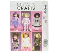 McCall's Patterns M6005 Abiti e accessori per bambole da 18 pollici, taglia unica