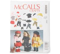 McCall's Patterns M6669 Abiti per bambole da 18 pollici/Accessori e cane S