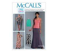 McCall's Patterns M7386ZZ0 McCall's Pattern 7386, cartamodello per Top, Abiti e gonne da Donna, Taglie, Motivi, Multicolore, ZZ (LRG-XLG-XXL)