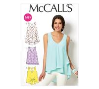 McCall's Patterns Modello di Vestito da Donna, Crepe, Bianco, ZZ (LRG-XLG-XXL)