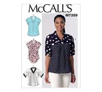 McCall's Patterns Pattern 7359, Top da Donna, Taglie LRG-XXL, Cotone, Multicolore, ZZ (Large-X-Large-XX-Large)