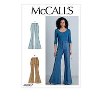 McCall's Sewing Pattern-M8007E5 - Cartamodello per pantaloni da donna, colore: bianco, vari colori
