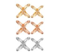 Mcclellanty 6 Pack Donne Moda X-Shape Sciarpa Anello Fibbia Donna Ragazze Moderna Semplice Sciarpa Chiusura Anello Clip Fibbia Avvolgere Titolare