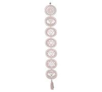 Mcclellanty Dischi nel Legno 7 Chakra Legno Appeso Ornamento Chakra Guarigione Decorazione di Arte della Parete Meditazione Simboli Energetici Ciondolo