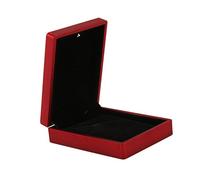 Mcclellanty LED illuminato collana in gomma + custodia con ciondolo in peluche per visualizzazione matrimonio, regalo di San Valentino (rosso)