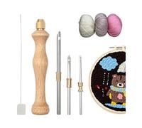 Mcclellanty Punch Needle - Tappeto a forma di needle, con ricamo a punch needle, set fai da te, per lavori di cucito e facile da usare