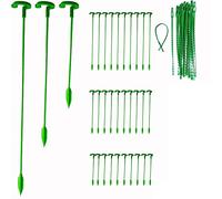 Mcclellanty Set di 30 picchetti di sostegno per piante da giardino, picchetti di sostegno per piante da gambo, accessori per piante, bastoncini per piante