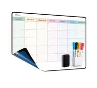 MCCORL 42×28cm Lavagna Bianca Pianificazione la Mensile Famiglia da muro, Adesiva Lavagna Cancellabile Calendario Settimanale, Memo da Parete, Agenda Famiglia, Pianificare I Pasti - in Italiano